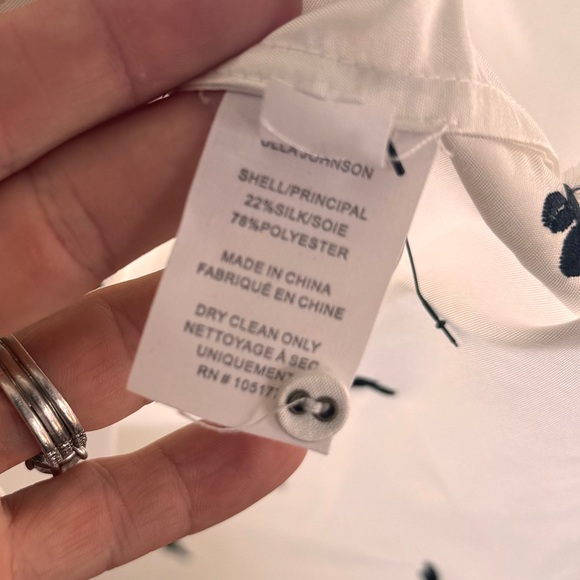 Ulla Johnson Embroidered Puff Sleeve Blouse Size 4 - Picture 3 of 4